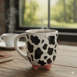 İNEK DESEN-İNEK KUPA - TRANSPARAN - 