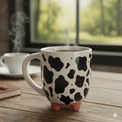 İNEK DESEN-İNEK KUPA - TRANSPARAN - 1