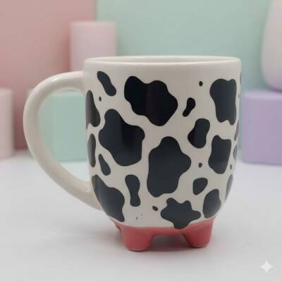 İNEK DESEN-İNEK KUPA - TRANSPARAN - 1