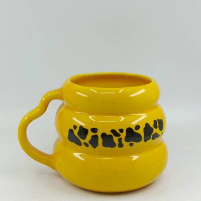 İNEK DESEN-KOVAN KUPA - SARI SAP SARI GÖVDE - 1