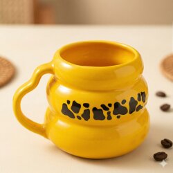 İNEK DESEN-KOVAN KUPA - SARI SAP SARI GÖVDE - 