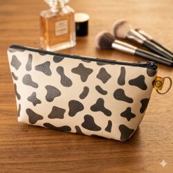 İNEK DESEN-MAKYAJ ÇANTASI - TEKLİ - 