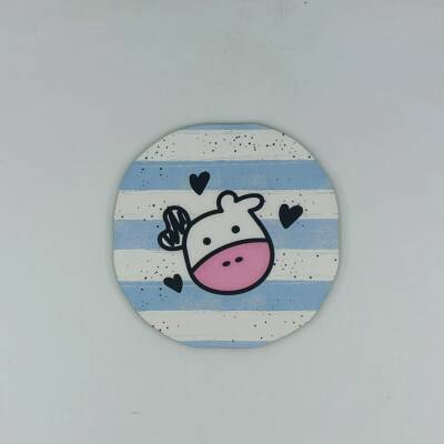 İNEK MİLK-AHŞAP BARDAK ALTLIĞI - TEKLİ - 1