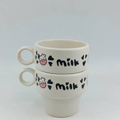 İNEK MİLK-İKİLİ ESPRESSO BARDAĞI - TRANSPARAN - 1