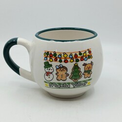 IŞIKLI KURABİYE ADAMLAR MUTLU YILLAR-BALON KUPA - YEŞİL SAP YEŞİL TURNETT - 