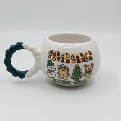 IŞIKLI KURABİYE ADAMLAR MUTLU YILLAR-BALONCUK KUPA - YEŞİL SAP - 2