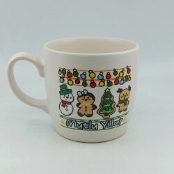 IŞIKLI KURABİYE ADAMLAR MUTLU YILLAR-BODUR KUPA - TRANSPARAN - 