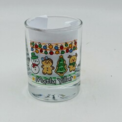 IŞIKLI KURABİYE ADAMLAR MUTLU YILLAR-SHOT BARDAĞI - ŞEFFAF - 