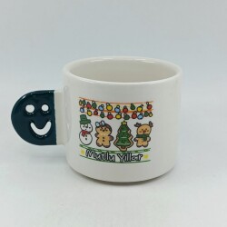 IŞIKLI KURABİYE ADAMLAR MUTLU YILLAR-SMİLE KUPA - YEŞİL SAP - 