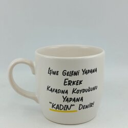 İŞİNE GELENİ YAPANA ERKEK -BODUR KUPA - TRANSPARAN - 