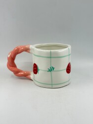 İTHAL KUPA-ÖRGÜ SAP ÇAY FİNCANI - ÇİLEK K-2-11 - 