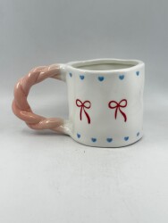 İTHAL KUPA-ÖRGÜ SAP ÇAY FİNCANI - KURDELE K-2-10 - 