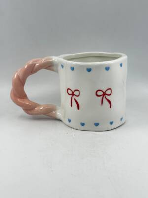 İTHAL KUPA-ÖRGÜ SAP ÇAY FİNCANI - KURDELE K-2-10 - 1