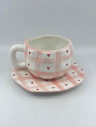 İTHAL KUPA-TABAKLI ÇAY FİNCANI - PÖTİKARE KALP K-2-15 - 