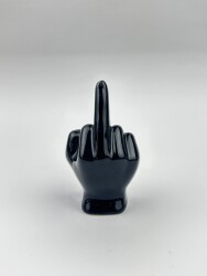 İTHAL SERAMİK BİBLO-İTHAL SERAMİK BİBLO - SİYAH ORTA PARMAK BİBLO T-7-1 - 