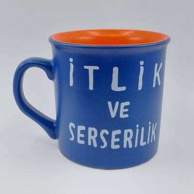 İTLİK VE SERSERİLİK-İDA KUPA - LACİVERT SAP LACİVERT GÖVDE TURUNCU İÇ - 1