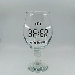 ITS BEER O CLOCK-CAM BİRA BARDAĞI - ŞEFFAF - 