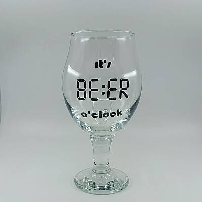 ITS BEER O CLOCK-CAM BİRA BARDAĞI - ŞEFFAF - 1