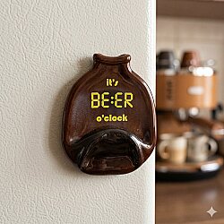 ITS BEER O CLOCK-CAM ŞİŞE MAGNET - TEKLİ - 