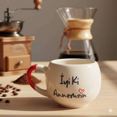 İYİ Kİ ANNEMSİN-BALON KUPA - KIRMIZI SAP - 1