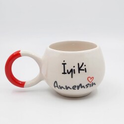 İYİ Kİ ANNEMSİN-BALONCUK KUPA - KIRMIZI SAP - 