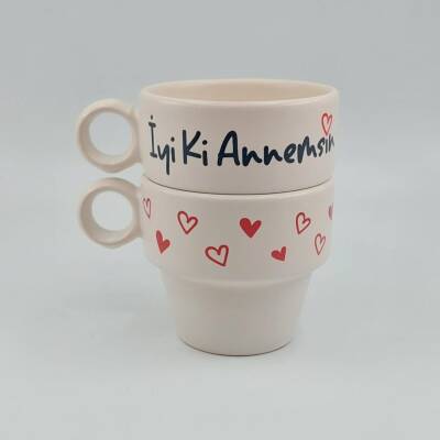 İYİ Kİ ANNEMSİN-ESPRESSO KUPA - TRANSPARAN GÖVDE - 1