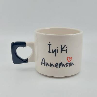 İYİ Kİ ANNEMSİN-KALP KUPA - SİYAH SAP - 1