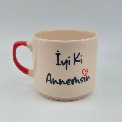 İYİ Kİ ANNEMSİN-MİSTİK KUPA - KIRMIZI SAP - 1