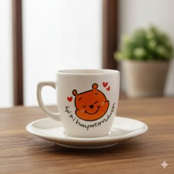 IYI KI HAYATIMDASIN-KLASİK TÜRK KAHVESİ FİNCANI - TRANSPARAN GÖVDE - 