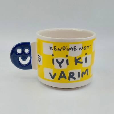 İYİ Kİ VARIM-SMİLE KUPA - KOBALT SAP - 1