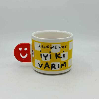 İYİ Kİ VARIM-SMİLE KUPA - TURUNCU SAP - 1