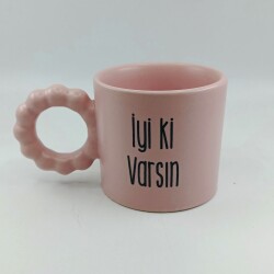 İYİ Kİ VARSIN-PRENSES KUPA - PEMBE GÖVDE PEMBE SAP - 