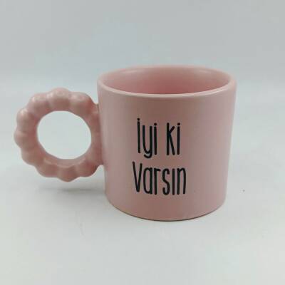 İYİ Kİ VARSIN-PRENSES KUPA - PEMBE GÖVDE PEMBE SAP - 1