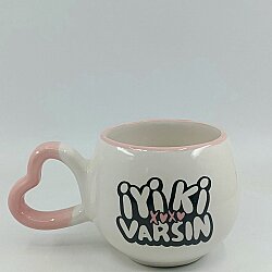 İYİ Kİ VARSIN XOXO-AMOUR KUPA - PEMBE SAP PEMBE TURNET - 