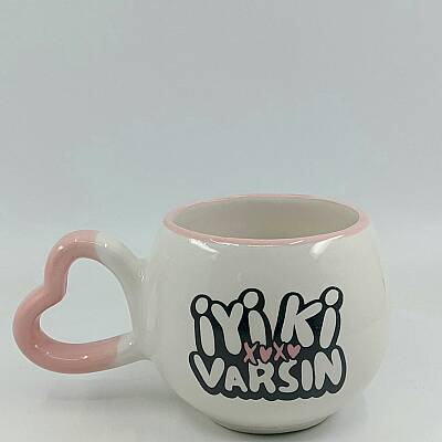 İYİ Kİ VARSIN XOXO-AMOUR KUPA - PEMBE SAP PEMBE TURNET - 1