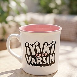 İYİ Kİ VARSIN XOXO-İDA KUPA - TRANSPARAN SAP TRANSPARAN GÖVDE PEMBE İÇ - 
