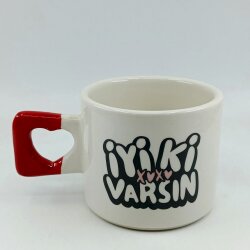 İYİ Kİ VARSIN XOXO-KALP KUPA - KIRMIZI SAP - 