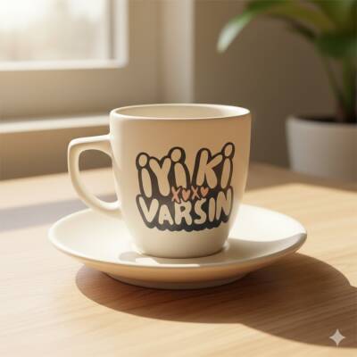 İYİ Kİ VARSIN XOXO-KLASİK TÜRK KAHVESİ FİNCANI - TRANSPARAN - 1