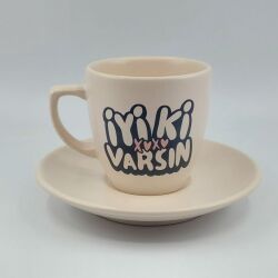 İYİ Kİ VARSIN XOXO-KLASİK TÜRK KAHVESİ FİNCANI - TRANSPARAN - 