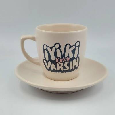İYİ Kİ VARSIN XOXO-KLASİK TÜRK KAHVESİ FİNCANI - TRANSPARAN - 1