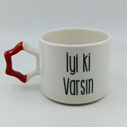 İYİ Kİ VARSIN - YILDIZ KUPA - KIRMIZI SAP - 