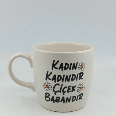 KADIN KADINDIR ÇİÇEK BABAN-BODUR KUPA - TRANSPARAN - 1