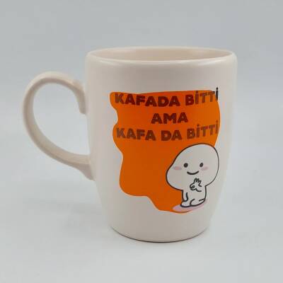 KAFADA BİTTİ AMA KAFA DA - OVAL KUPA - TRANSPARAN SAP - 1