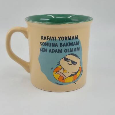 KAFAYI YORMAM SONUNA BAKMAM-İDA KUPA - SARI SAP SARI GÖVDE YEŞİL İÇ - 1