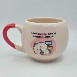 KAHVE BANA İYİ GELECEK - BALON KUPA - TURUNCU SAP - 