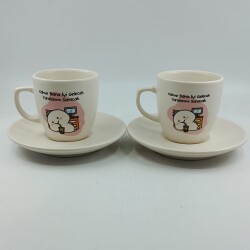 KAHVE BANA İYİ GELECEK-İKİLİ TÜRK KAHVESİ FİNCANI - TRANSPARAN - 