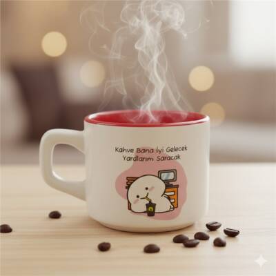 KAHVE BANA İYİ GELECEK - VENUS KUPA - KIRMIZI İÇ - 1