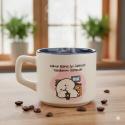 KAHVE BANA İYİ GELECEK - VENUS KUPA - SİYAH İÇ - 