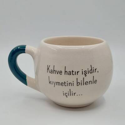 KAHVE HATIR İŞİDİR - BALON KUPA - YEŞİL SAP - 1