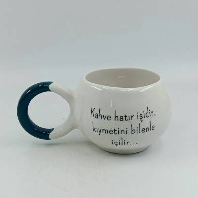 KAHVE HATIR İŞİDİR - BALONCUK KUPA - YEŞİL SAP - 1